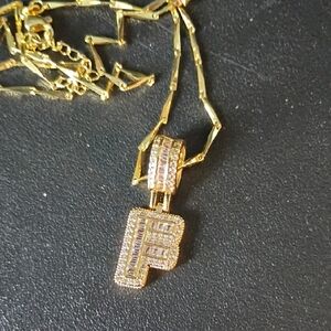 Gold Initial Pendant Necklace